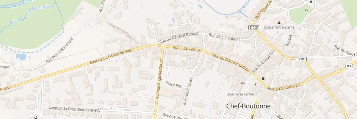 Plan du 12 Rue Elise Giroux à Chef-Boutonne