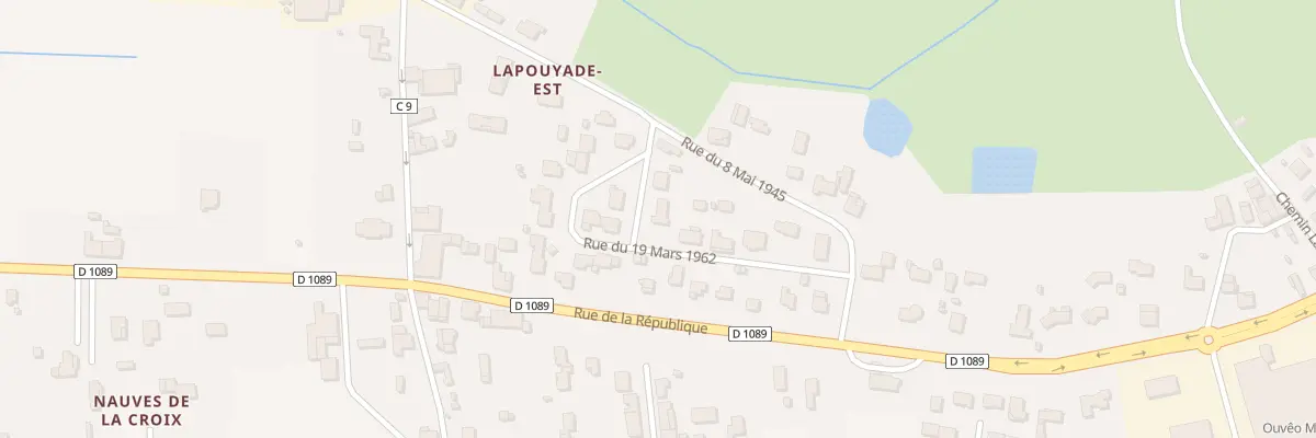 Plan du 9 Rue du 19 Mars 1962 à Flaujagues