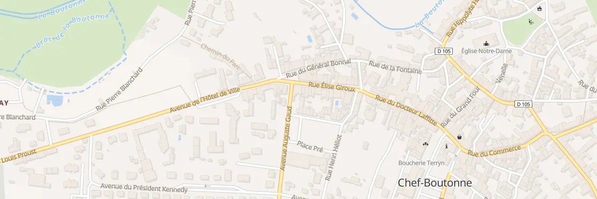 Plan du 2 Rue Elise Giroux à Chef-Boutonne