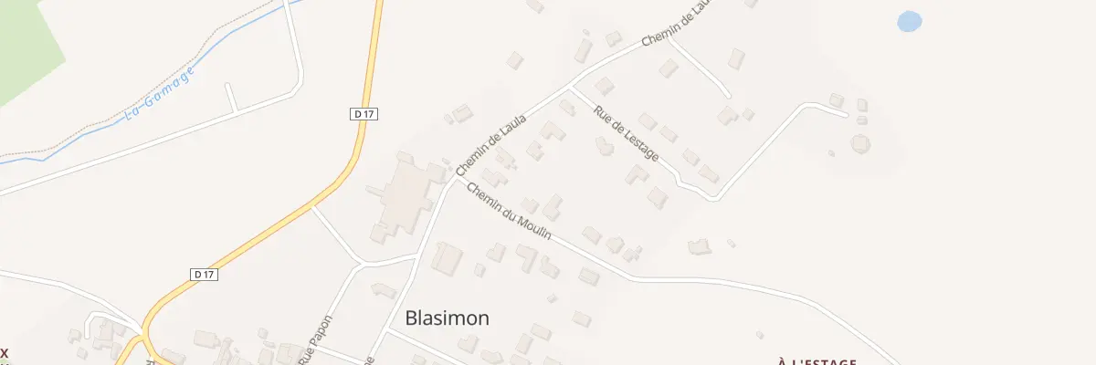 Plan du 3 Rue du Moulin à Blasimon