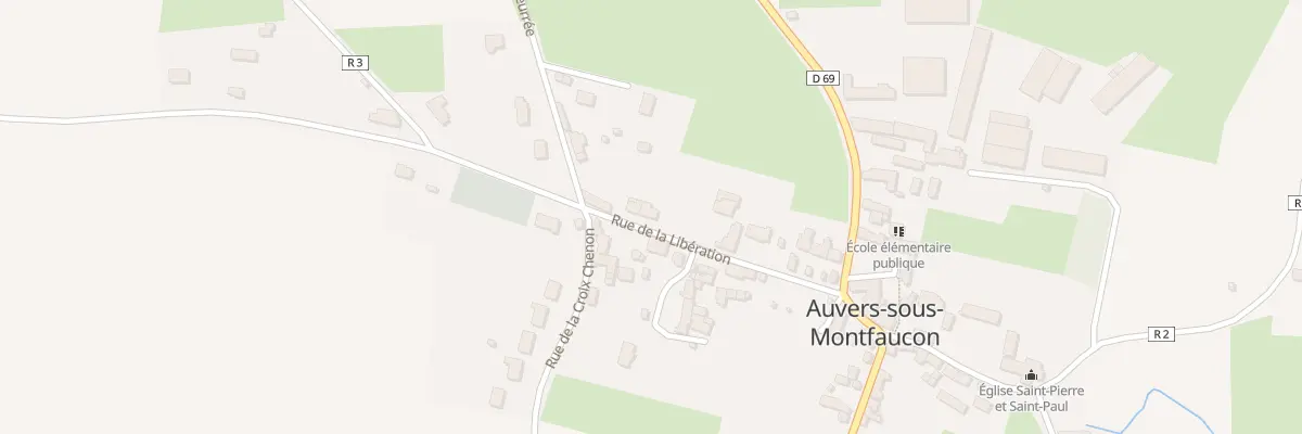 Plan du 22 Rue de la Libération à Auvers-sous-Montfaucon