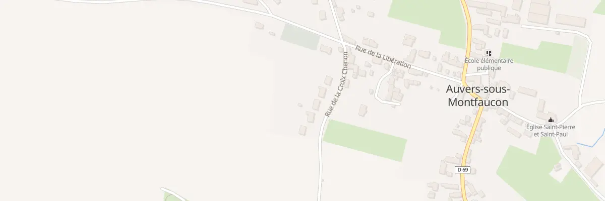 Plan du 8 Rue de la Croix Chenon à Auvers-sous-Montfaucon