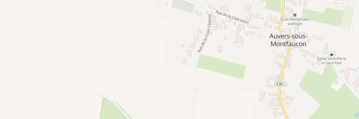 Plan du 12 Rue de la Croix Chenon à Auvers-sous-Montfaucon