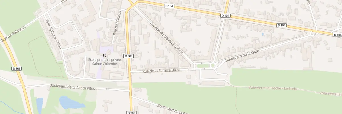 Plan du 24 Av du Général Leclerc à La Flèche