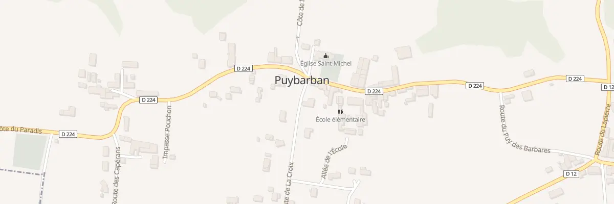 Plan du 33 Le Bourg-Sud à Puybarban