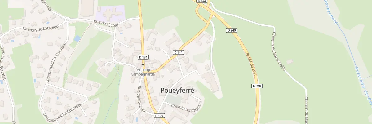 Plan du 12 Rue de l’Eglise à Poueyferré