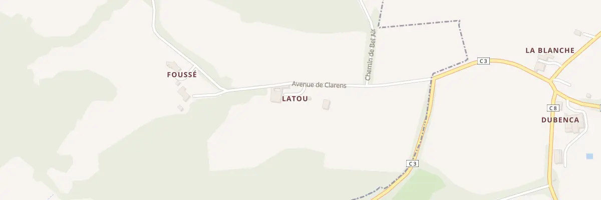Plan du 1453 Av de Clarens à Lanne-Soubiran