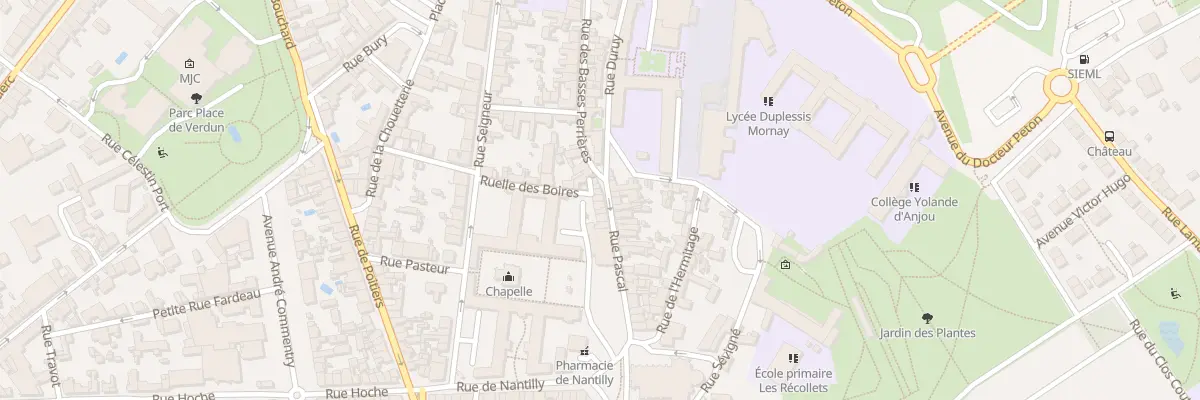 Plan du 8 Rue Pascal à Saumur
