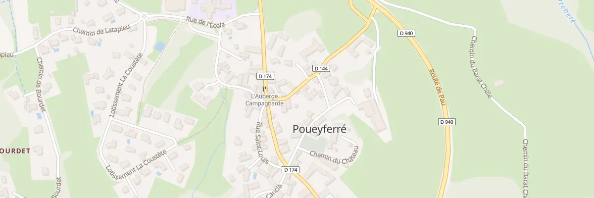 Plan du 2 Rue de la Fontaine à Poueyferré