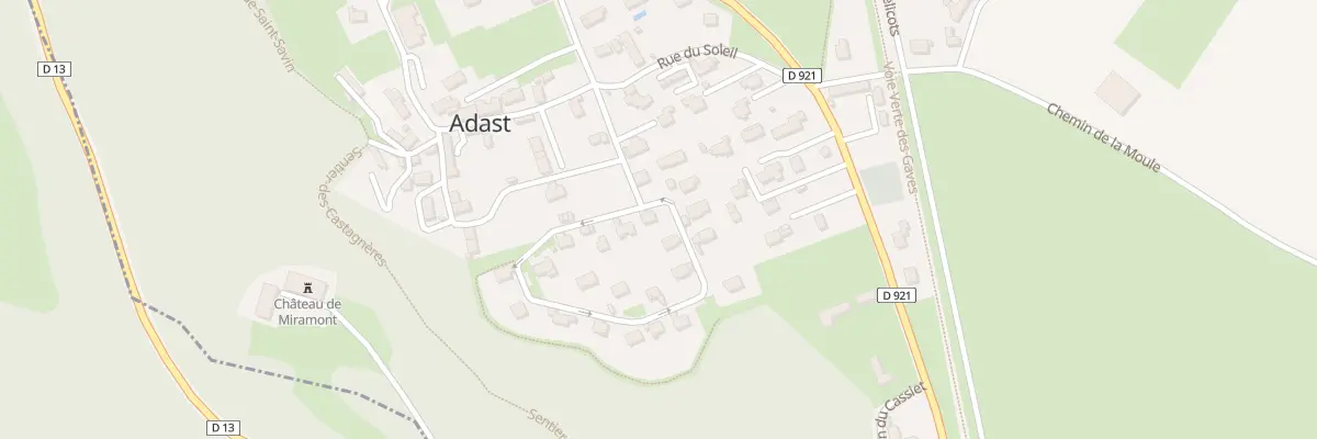 Plan du 2 Rue du Muguet à Adast