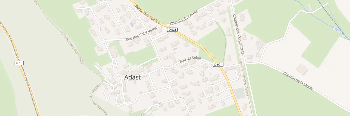Plan du 9 Rue du Soleil à Adast