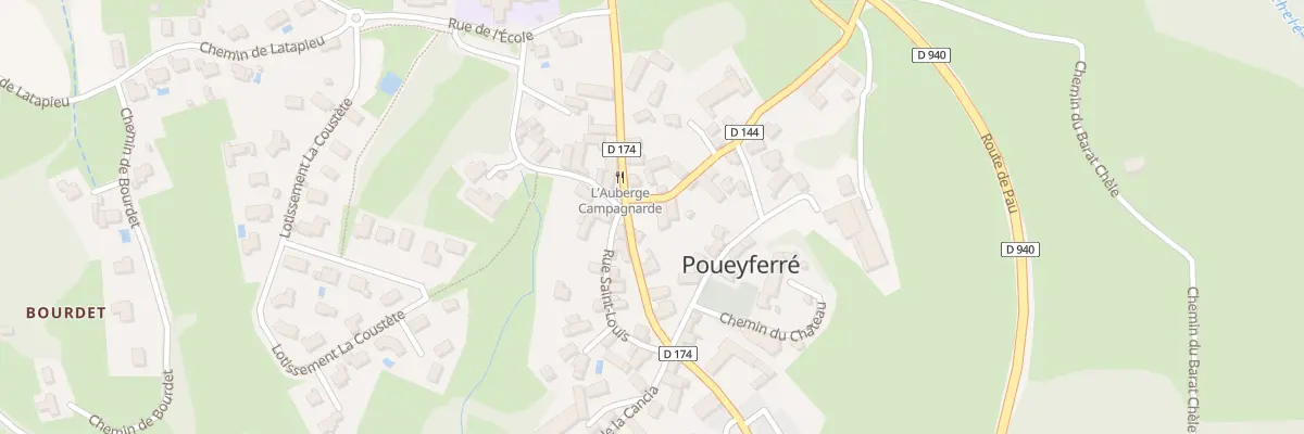 Plan du 50 Rue des Pyrénées à Poueyferré