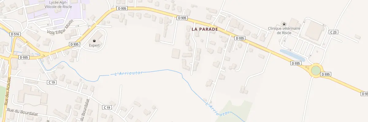 Plan du 7 La Parade à Riscle