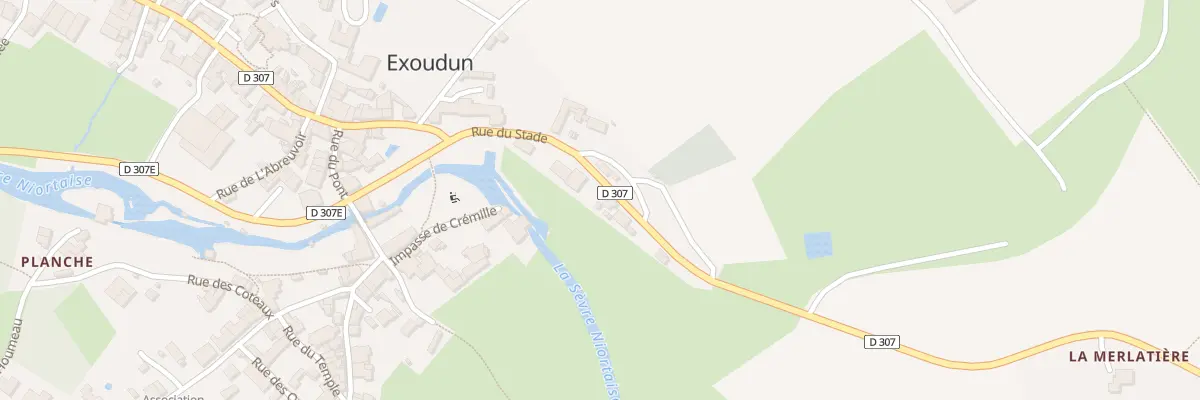 Plan du 8 Rue du Stade à Exoudun