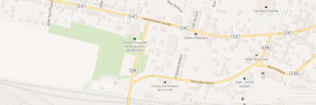 Plan du 7 Rue Denis Diderot à Mézidon Vallée d’Auge