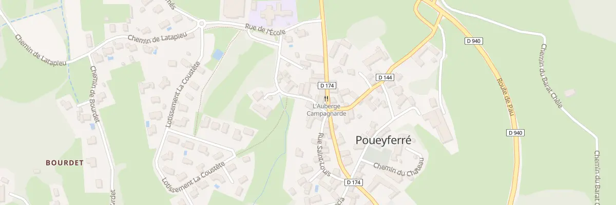 Plan du 1 Che de Castet à Poueyferré