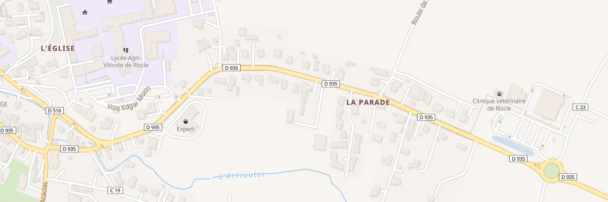 Plan du 32 Rte de Bigorre à Riscle