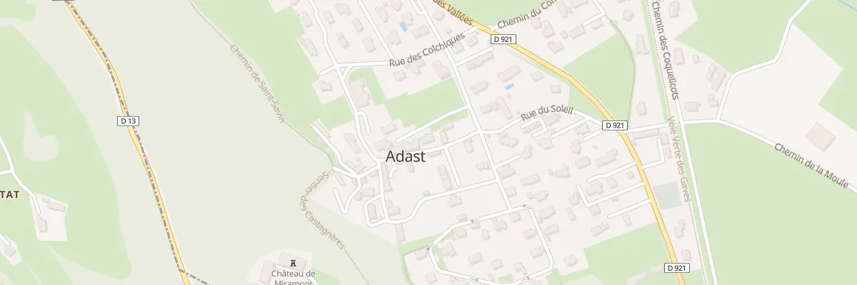 Plan du 9 Rue de Miramont à Adast