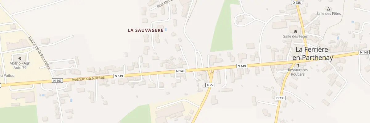 Plan du 20 Av de Nantes à La Ferrière-en-Parthenay