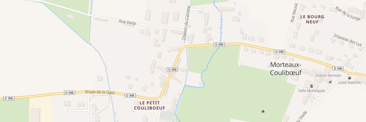 Plan du 1 Rte Gare à Morteaux-Coulibœuf