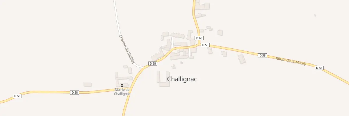Plan du 8 Rte de la Maury à Challignac