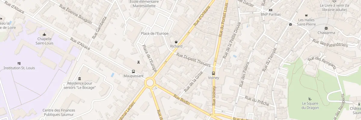Plan du 11 Rue Dupetit Thouars à Saumur