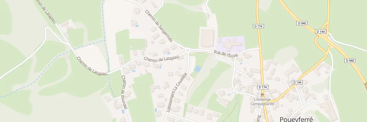 Plan du 1 Che de Latapieu à Poueyferré
