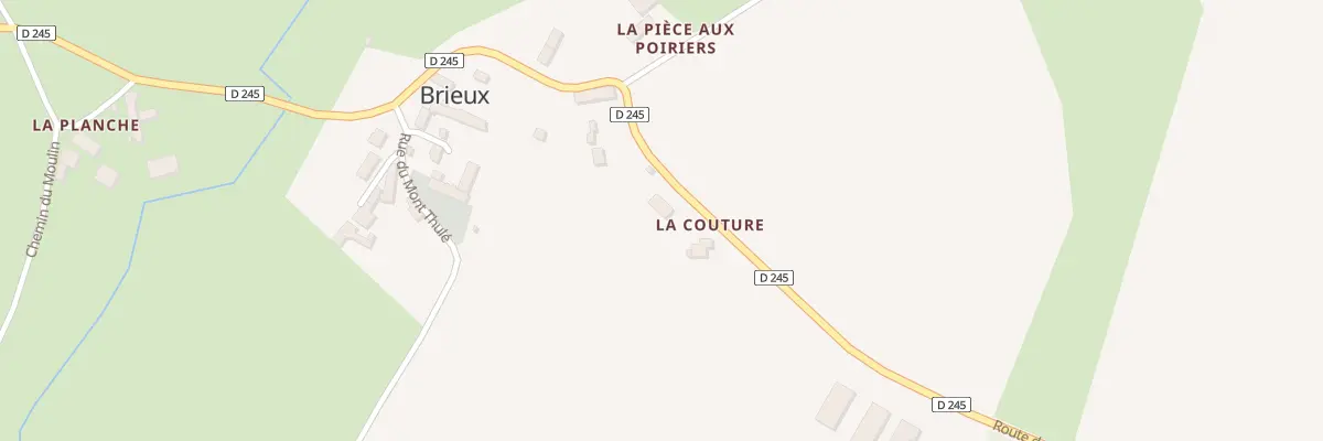 Plan de La Couture à Brieux