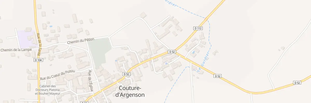 Plan du 25 Rte de Ruffec à Couture-d’Argenson