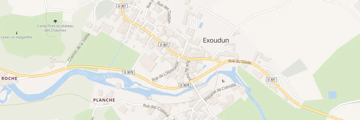 Plan du 1 Rue de l’Abreuvoir à Exoudun
