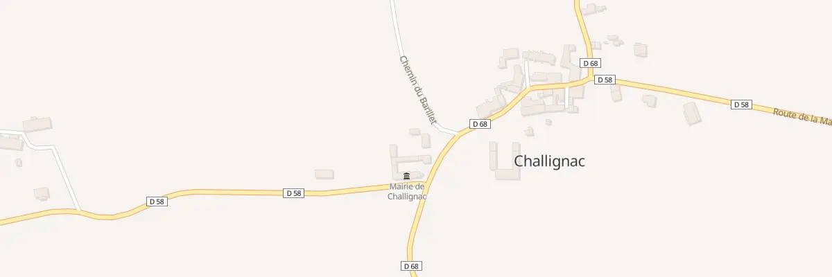 Plan du 1 Che du Barillet à Challignac