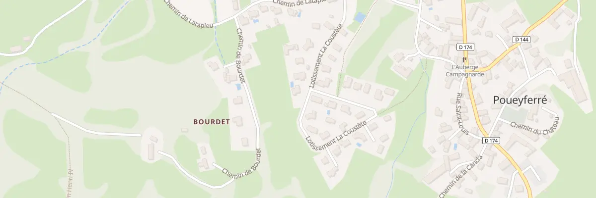 Plan du 9005 Bourdet à Poueyferré