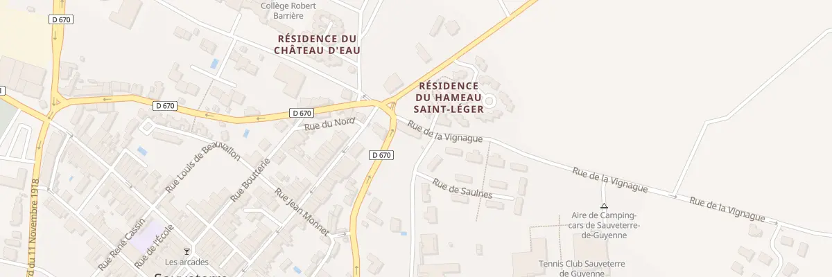 Plan du 10 Bd du 11 Novembre 1918 à Sauveterre-de-Guyenne