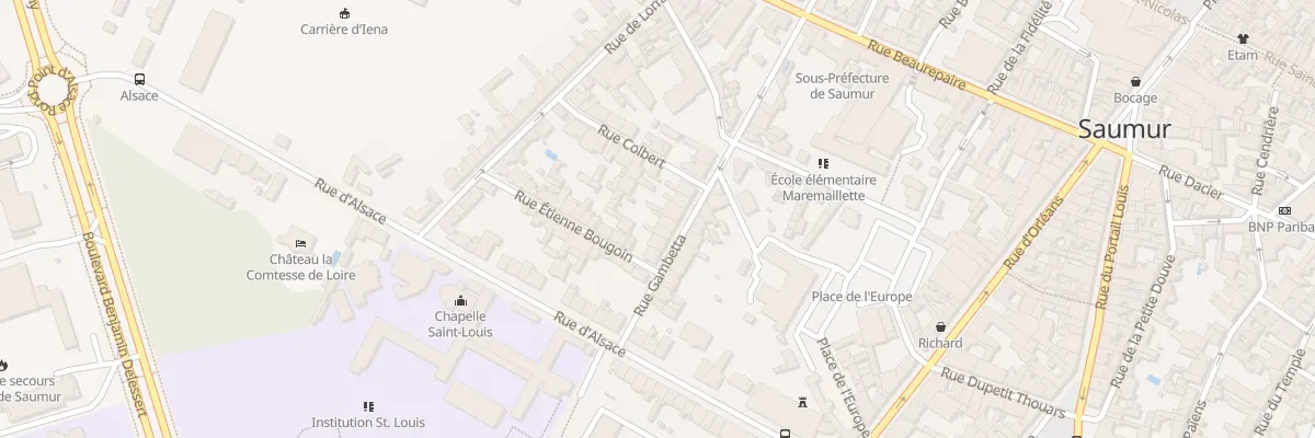 Plan du 20 Rue Gambetta à Saumur