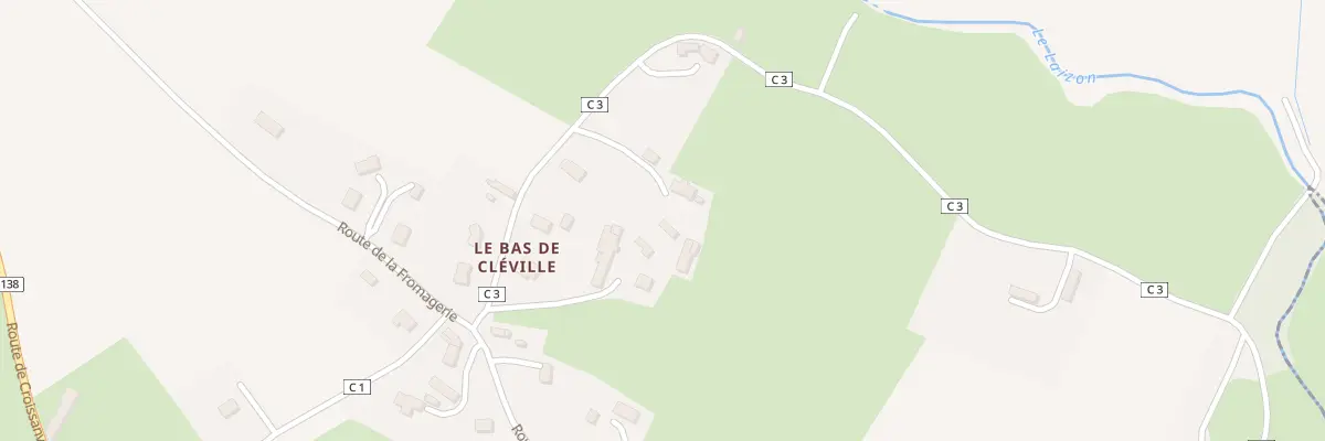 Plan du 64 Le Bas de Cleville à Cléville