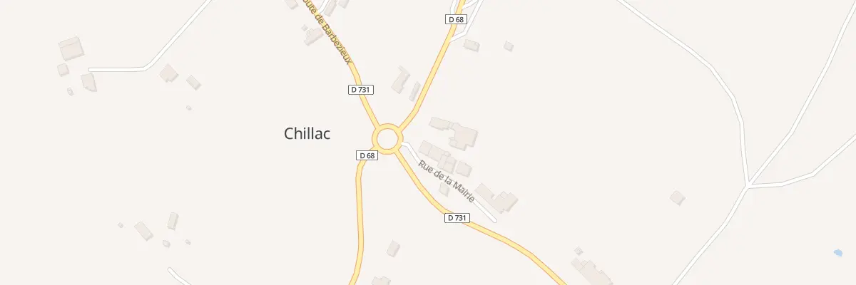 Plan du 2 Rte de Berneuil à Chillac