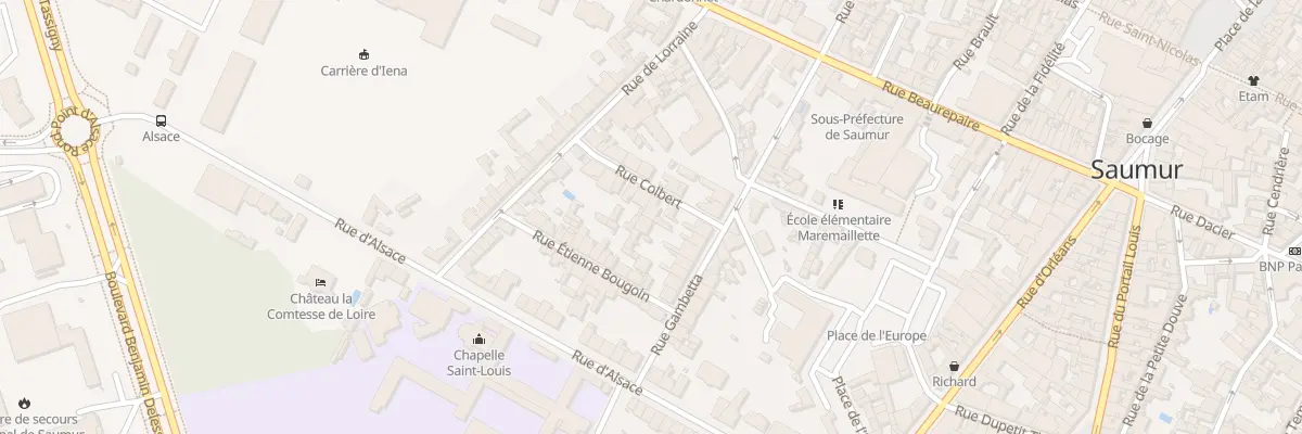 Plan du 7 Rue Colbert à Saumur