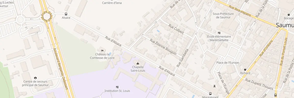 Plan du 38 Rue d’Alsace à Saumur