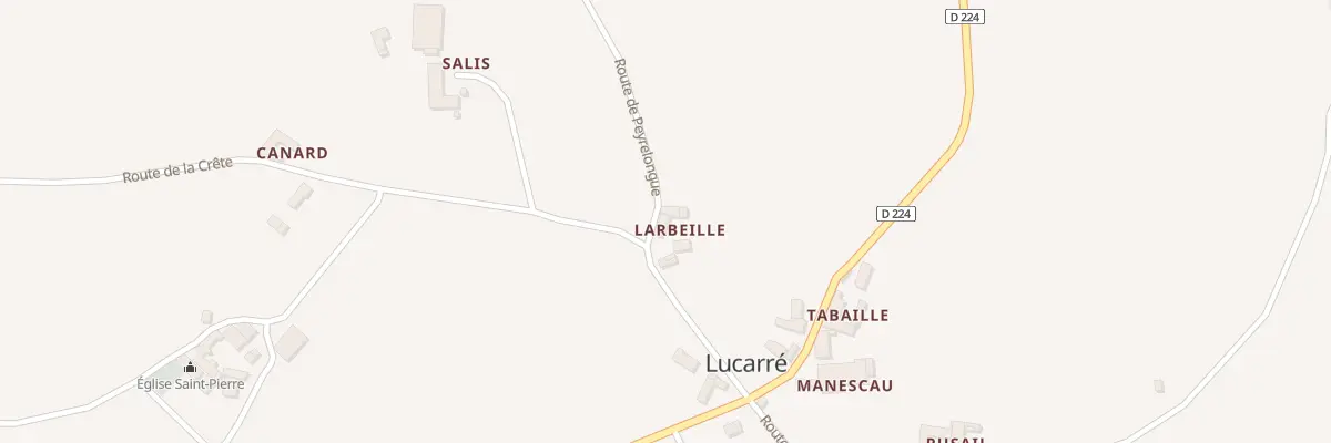 Plan du 1 Rte de la Crete à Lucarré