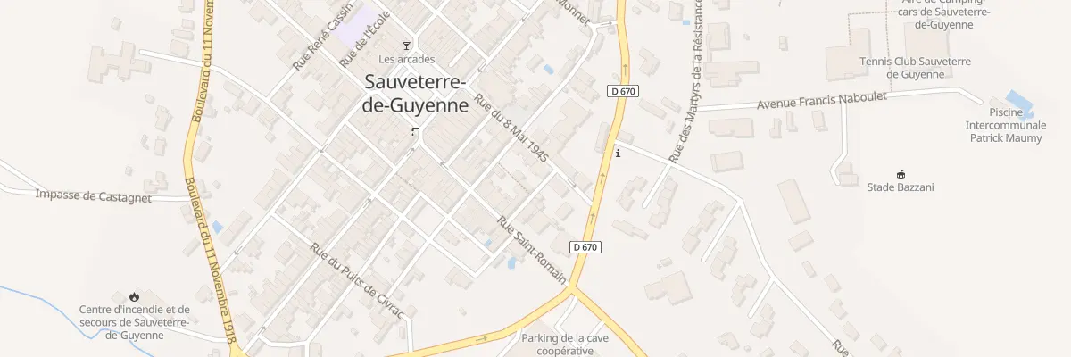 Plan du 10 Rue du Huit Mai 1945 à Sauveterre-de-Guyenne