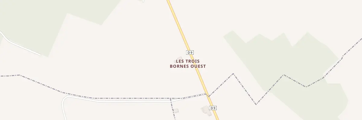 Plan du 1 Les Trois Bornes Ouest à Saint-Félix-de-Foncaude