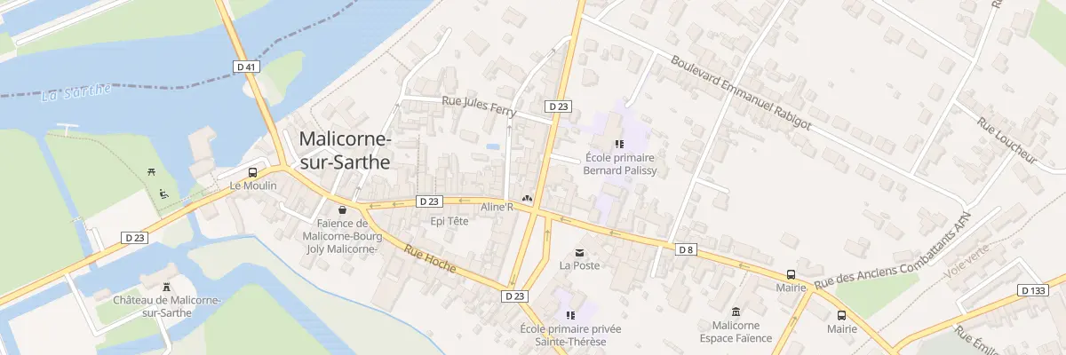 Plan du 3 Rue Aristide Briand à Malicorne-sur-Sarthe