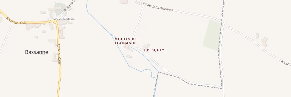 Plan du 25 Au Pesquey à Bassanne