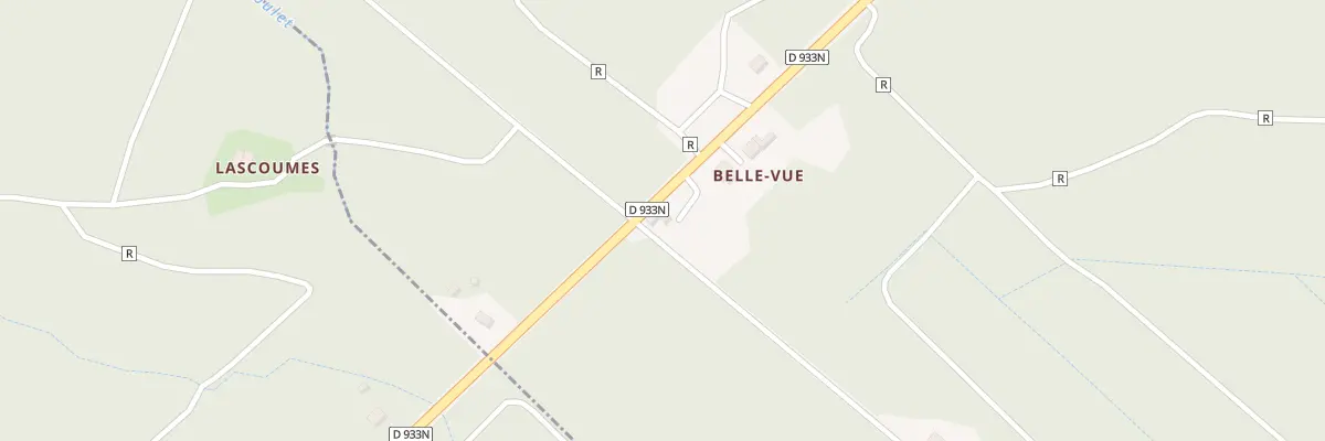 Plan du 27 Rd 933 à Losse