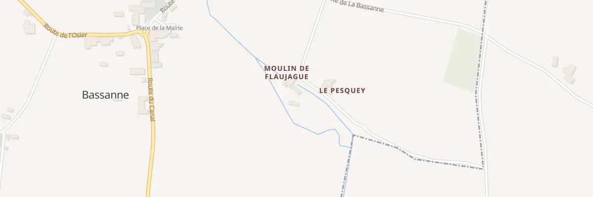 Plan du 1 Moulin de Flaujague à Bassanne