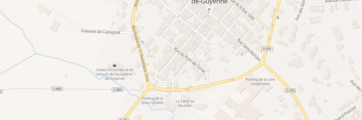 Plan du 16 Rue des Jardiniers à Sauveterre-de-Guyenne