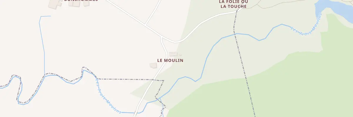 Plan du 5060 Vieux Moulins des Bonshomm aux Châteliers