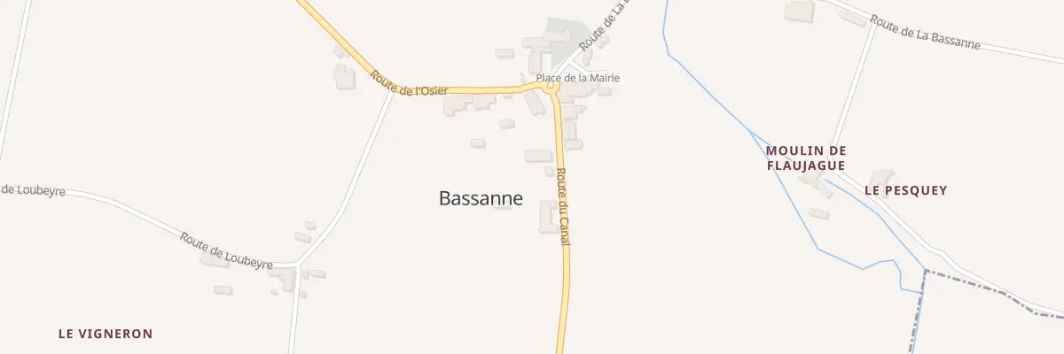 Plan du 4 Rte du Canal à Bassanne