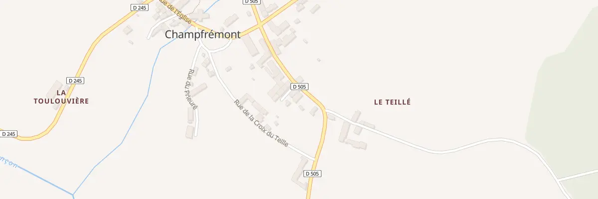 Plan du 10 Rue de la Pootée à Champfrémont