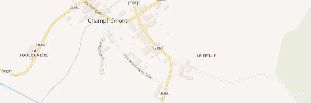 Plan du 1 Imp de la Pootée à Champfrémont